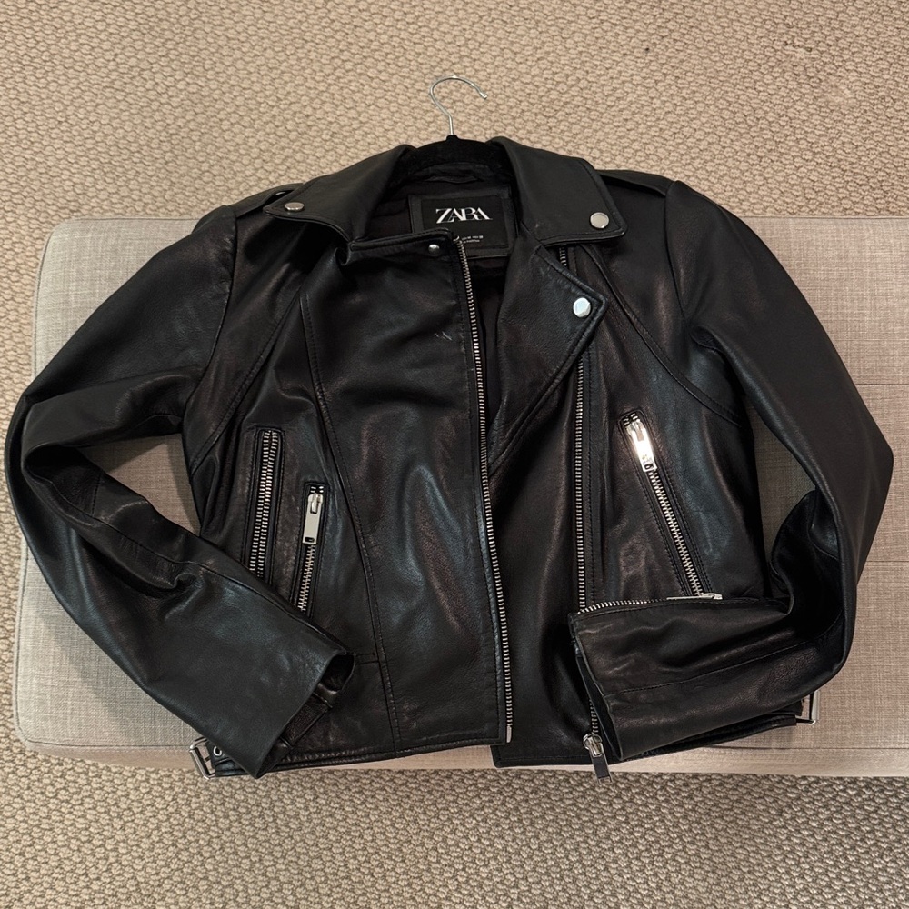Zara Black Leather Jacket